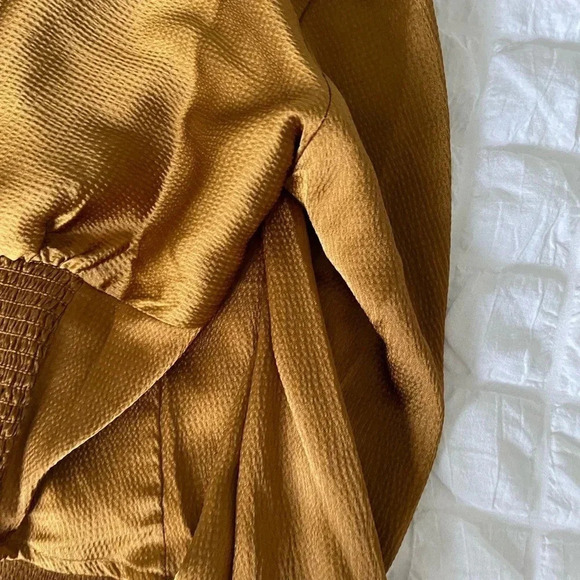 Free People aurora gold blouse in rust - Picture 12 of 15